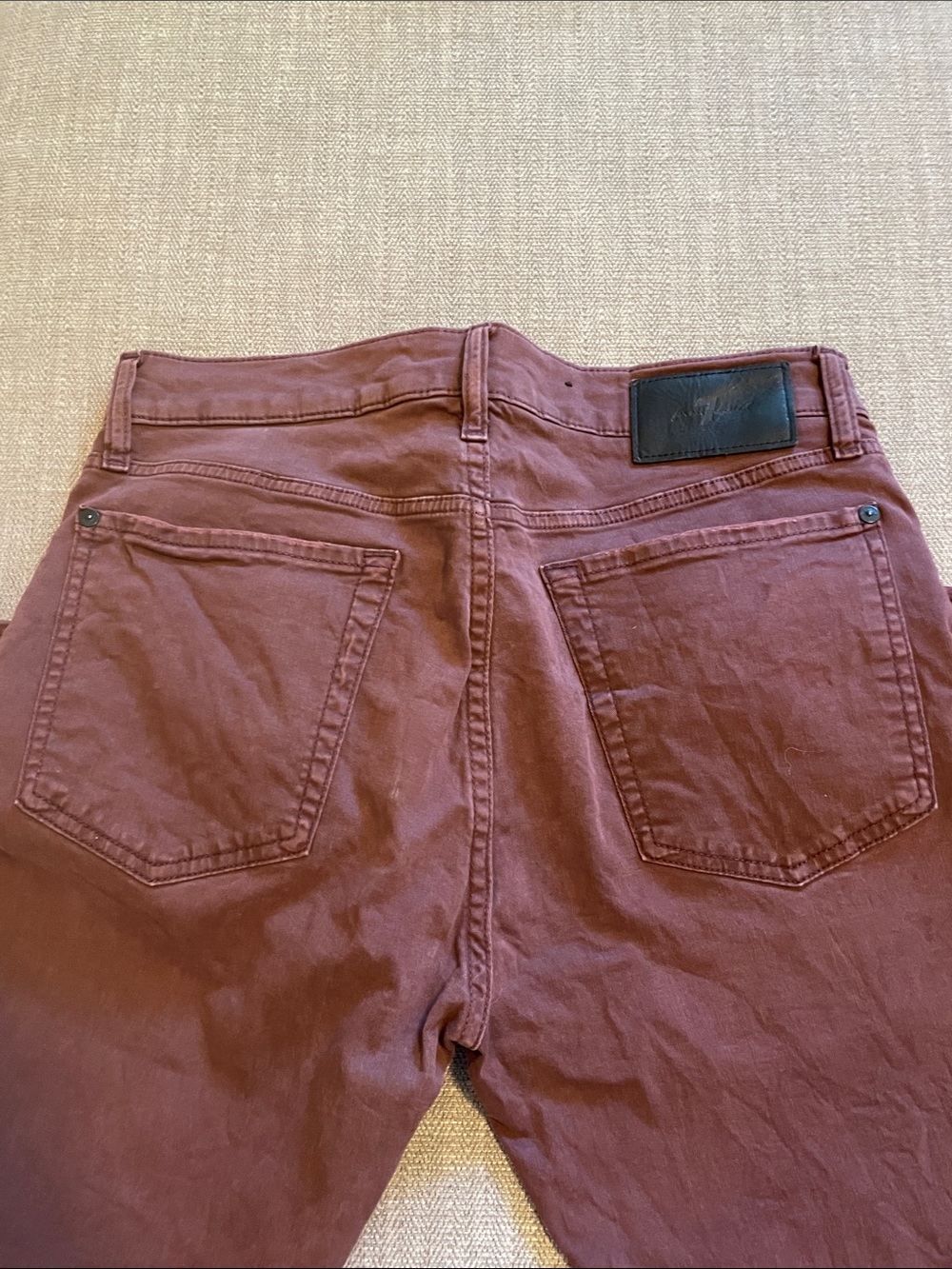 7 For All Mankind Adrien Pants in Deep Maroon - Picture 4 of 4